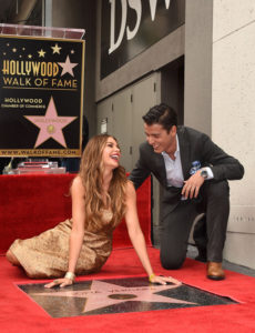 HOLLYWOOD, CA - MAY 07: Actrtess Sofia Vergara poses with her son Manolo Gonzalez-Ripoll Vergara as she is honored on The Hollywood Walk Of Fame on May 7, 2015 in Hollywood, California. (Photo by Jason Merritt/Getty Images)